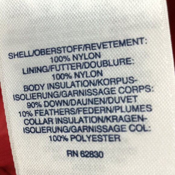 Lands' End Red Puffer Jacket xl (18) - Picture 8 of 10